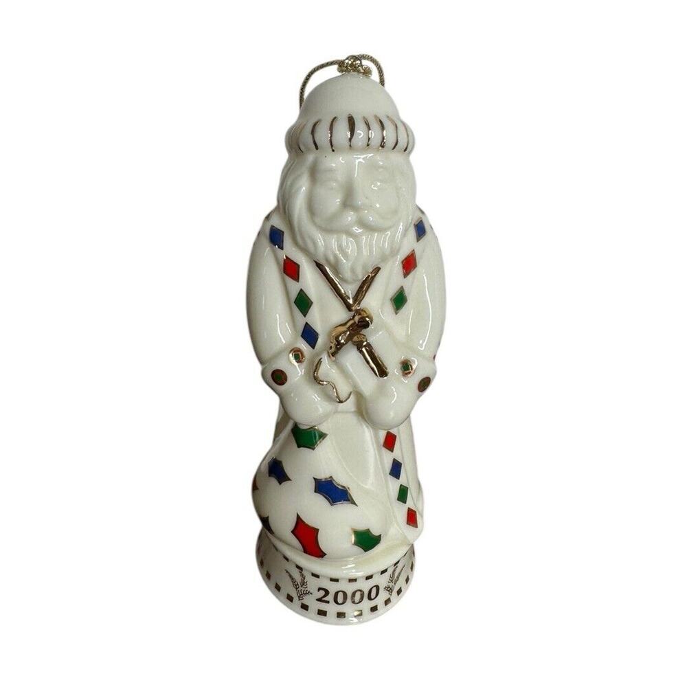 Vtg 2000 Madison Avenue Porcelain Santa Figurine Christmas Ornament NO MUSIC 5"